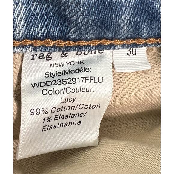 Rag & Bone Casey High Rise Ankle Flare Jeans Lucy Size 30 Distressed Retail $255 - Picture 14 of 16